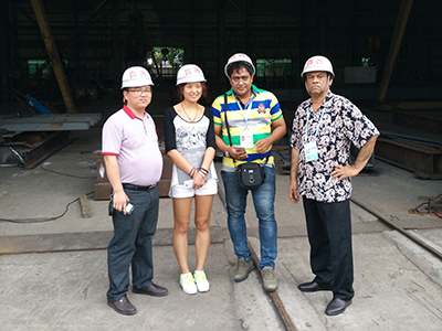 钢结构出口印尼客户考察